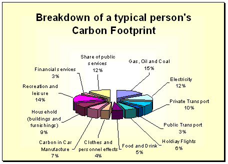 Carbon Footprints and Plastic Disposable Razors - Breakdown Of A Typical Person's Carbon Footprint 